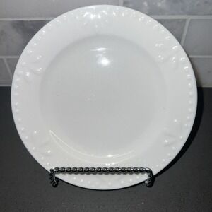 2 Totally Today 6-1/2" White Bread/Dessert Plate5Embossed Fans Dots